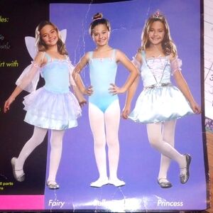 Blue Fairy Princess Costume for Kids 3 In 1 Size Small 4-5T